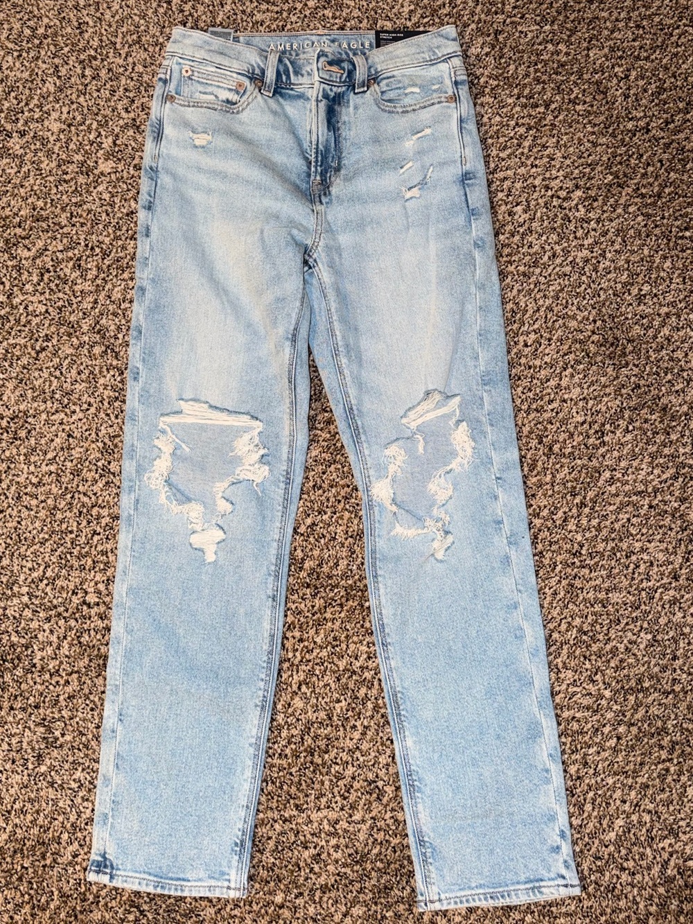 American Eagle Outfitters Distressed Straight Leg Jeans